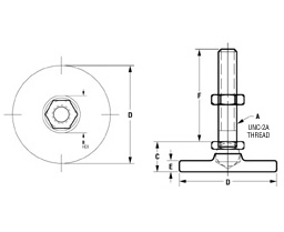 Orignal Stud Style Leveling Device Diagram