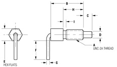 Stubby Lever Style Plunger Non-Locking Diagram